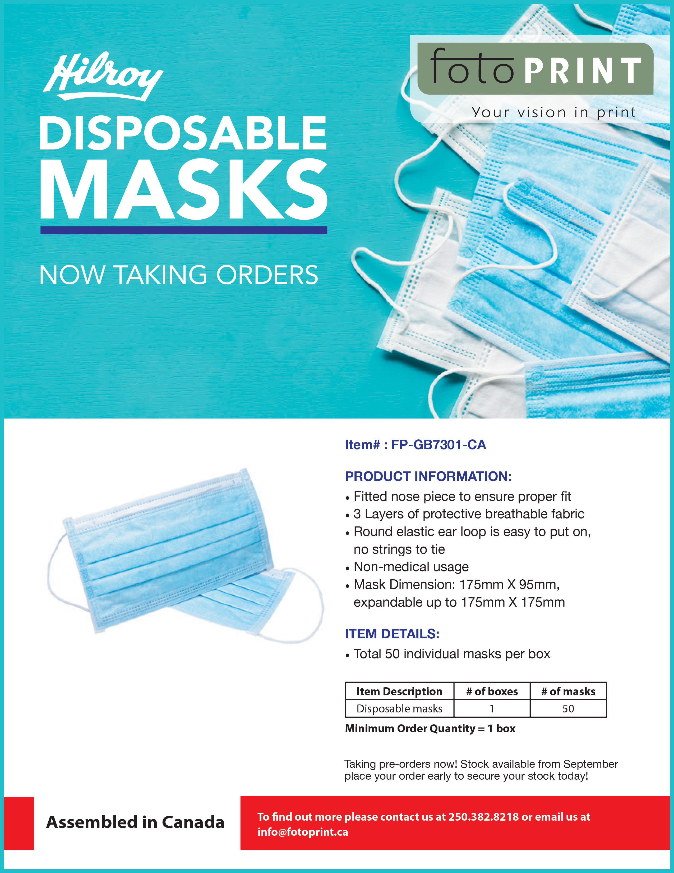 Disposable Masks- Hilroy